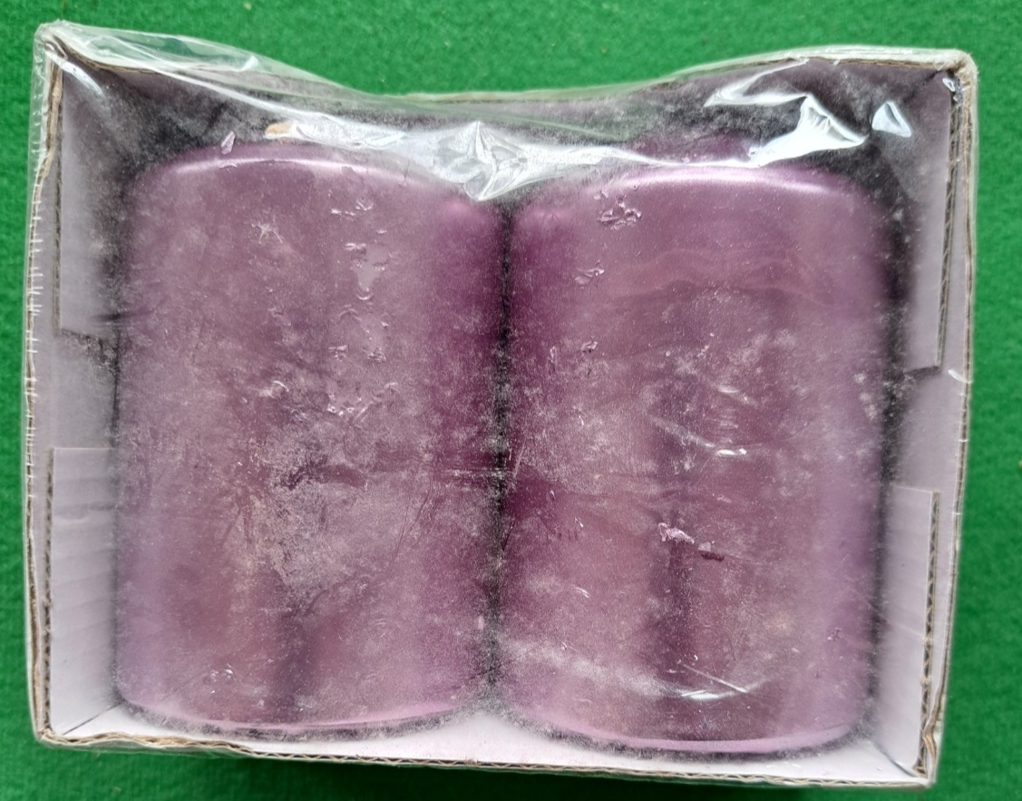 Casa Deko, 2 Stumpenkerzen, Lila